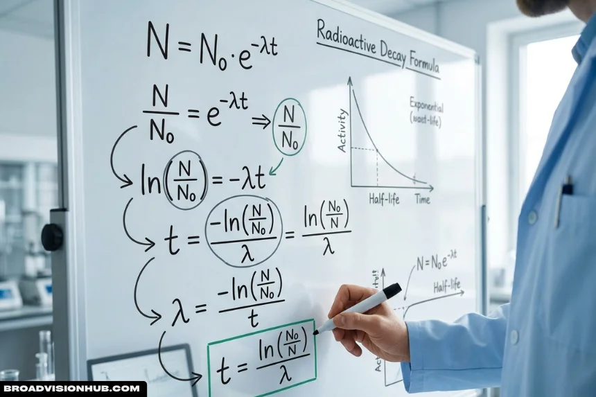 How to Rearrange the Radioactive Decay Formula
