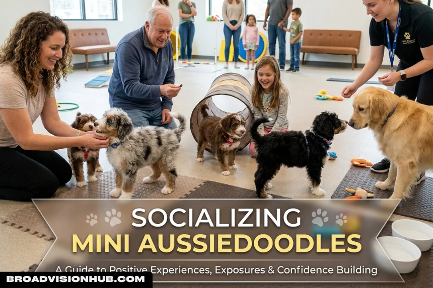 Socializing Mini Aussiedoodles