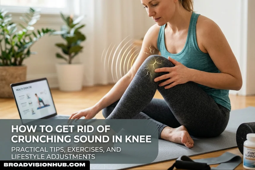 how to get rid of crunching sound in knee